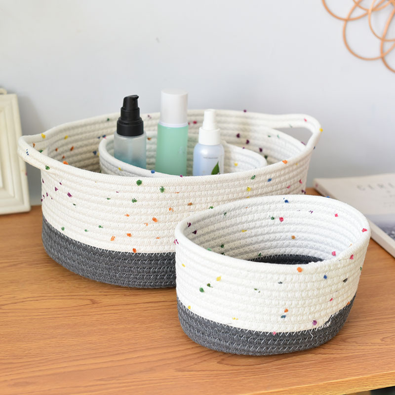LuanQI Home Decorations Cotton Woven Baskets Hand..